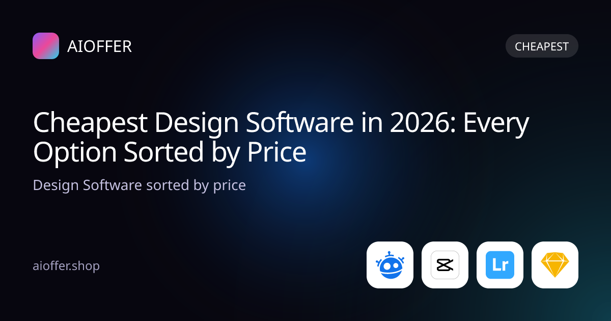 Cheapest Design Software in 2026: Every Option Sorted by Price