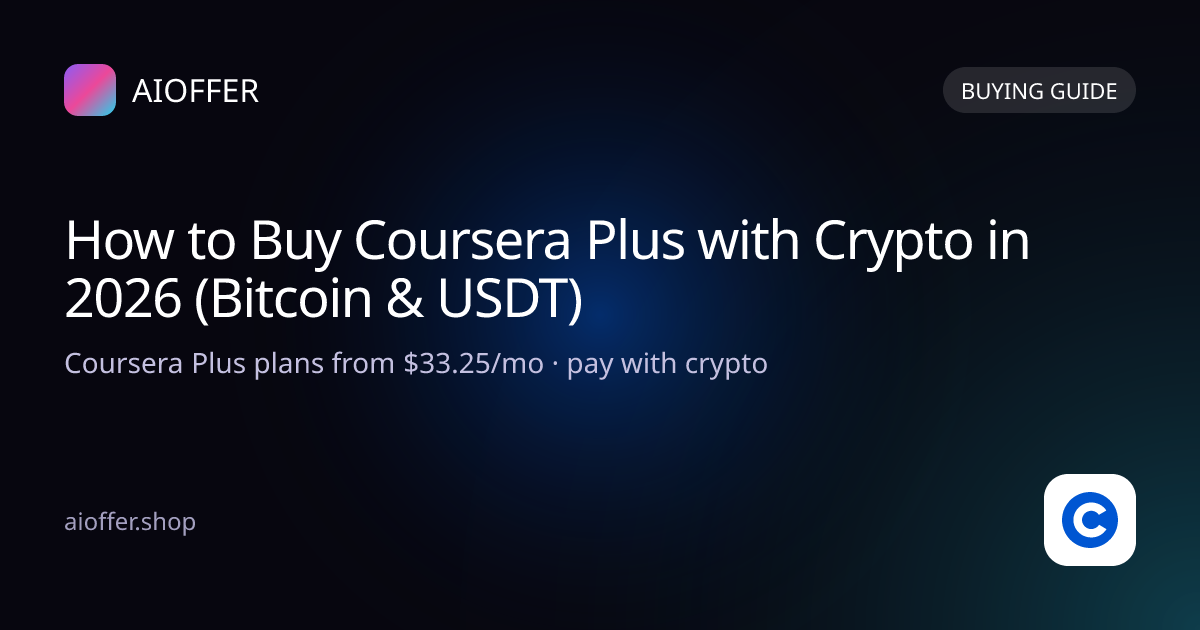 How to Buy Coursera Plus with Crypto in 2026 (Bitcoin & USDT)