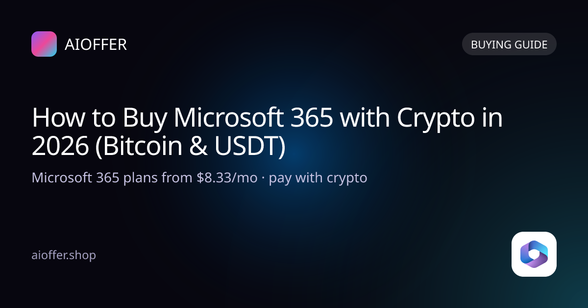 How to Buy Microsoft 365 with Crypto in 2026 (Bitcoin & USDT)