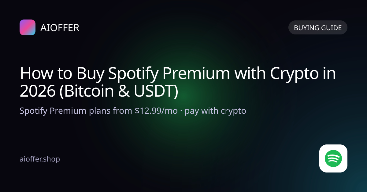 How to Buy Spotify Premium with Crypto in 2026 (Bitcoin & USDT)