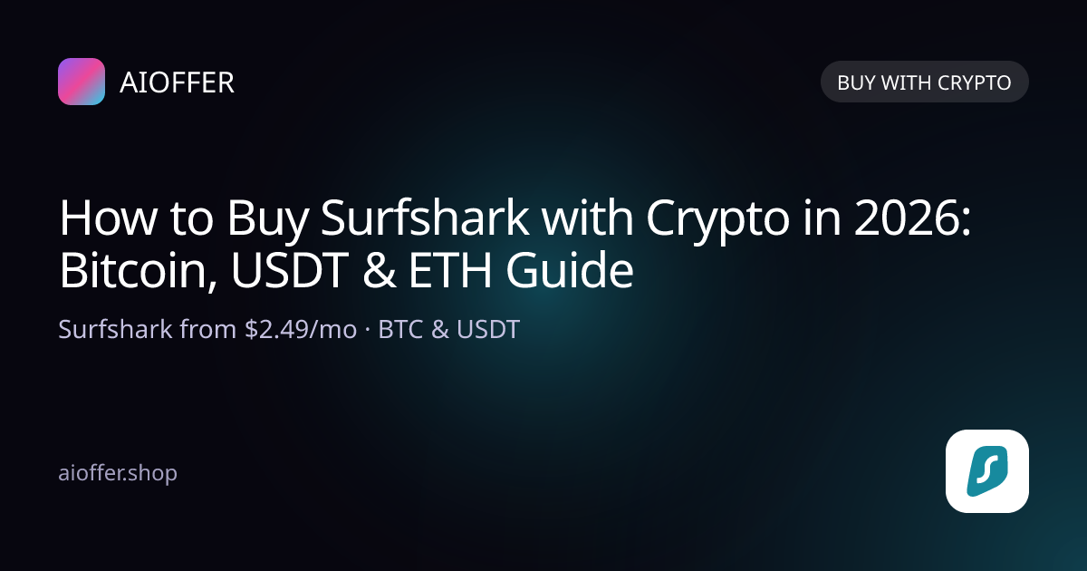 How to Buy Surfshark with Crypto in 2026: Bitcoin, USDT & ETH Guide
