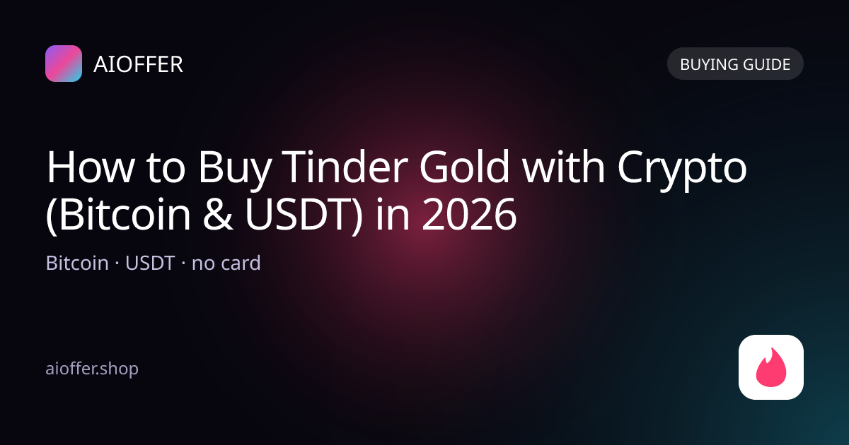 How to Buy Tinder Gold with Crypto (Bitcoin & USDT) in 2026