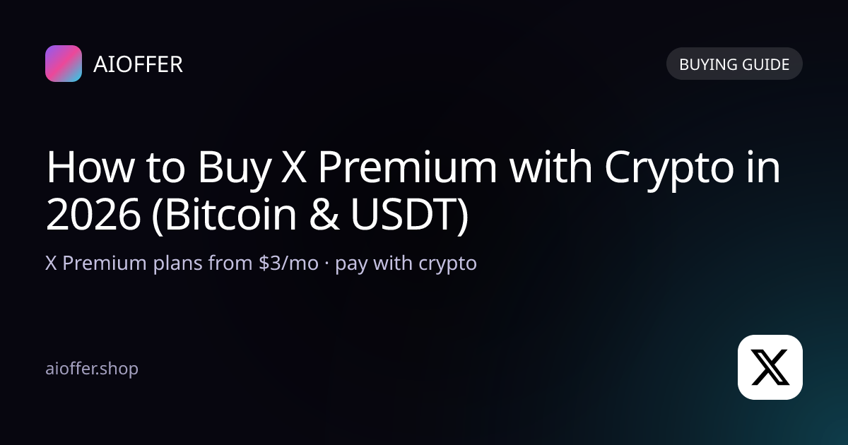 How to Buy X Premium with Crypto in 2026 (Bitcoin & USDT)
